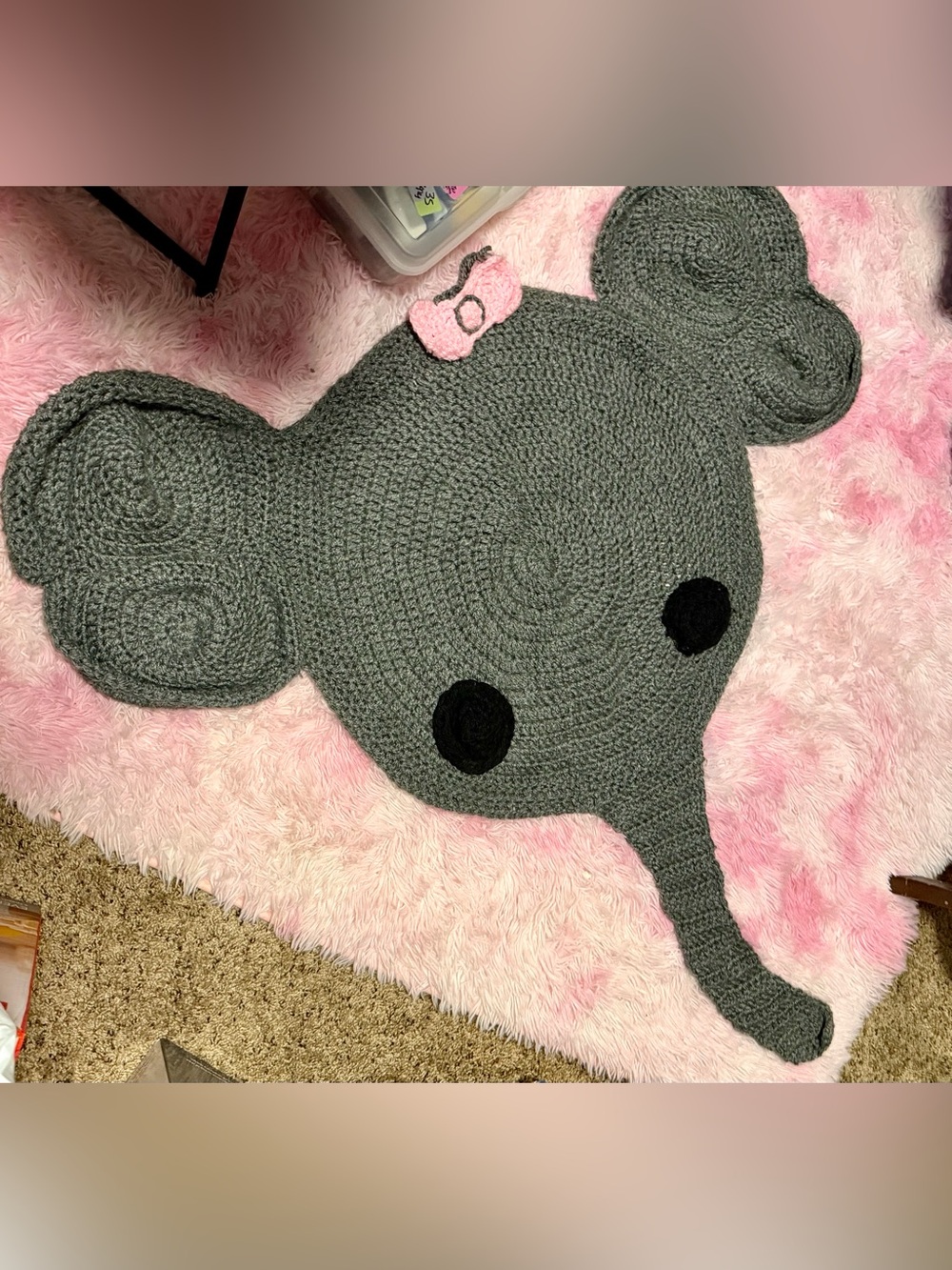 Matching rug and decorative pillow
